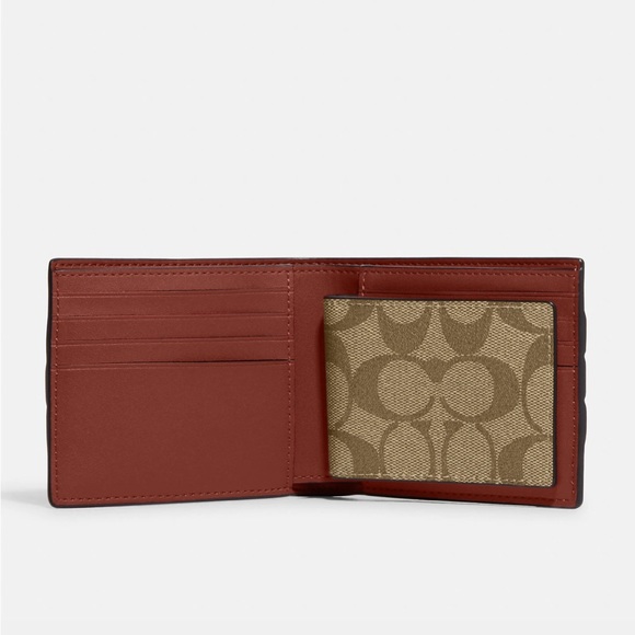 COACH Men’s 3 in 1 Wallet Credit Card Case Keychain Gift Set - Picture 13 of 14